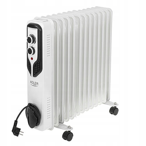 Grzejnik Olejowy Adler AD 7818 2500W 13 Żeberek Biały