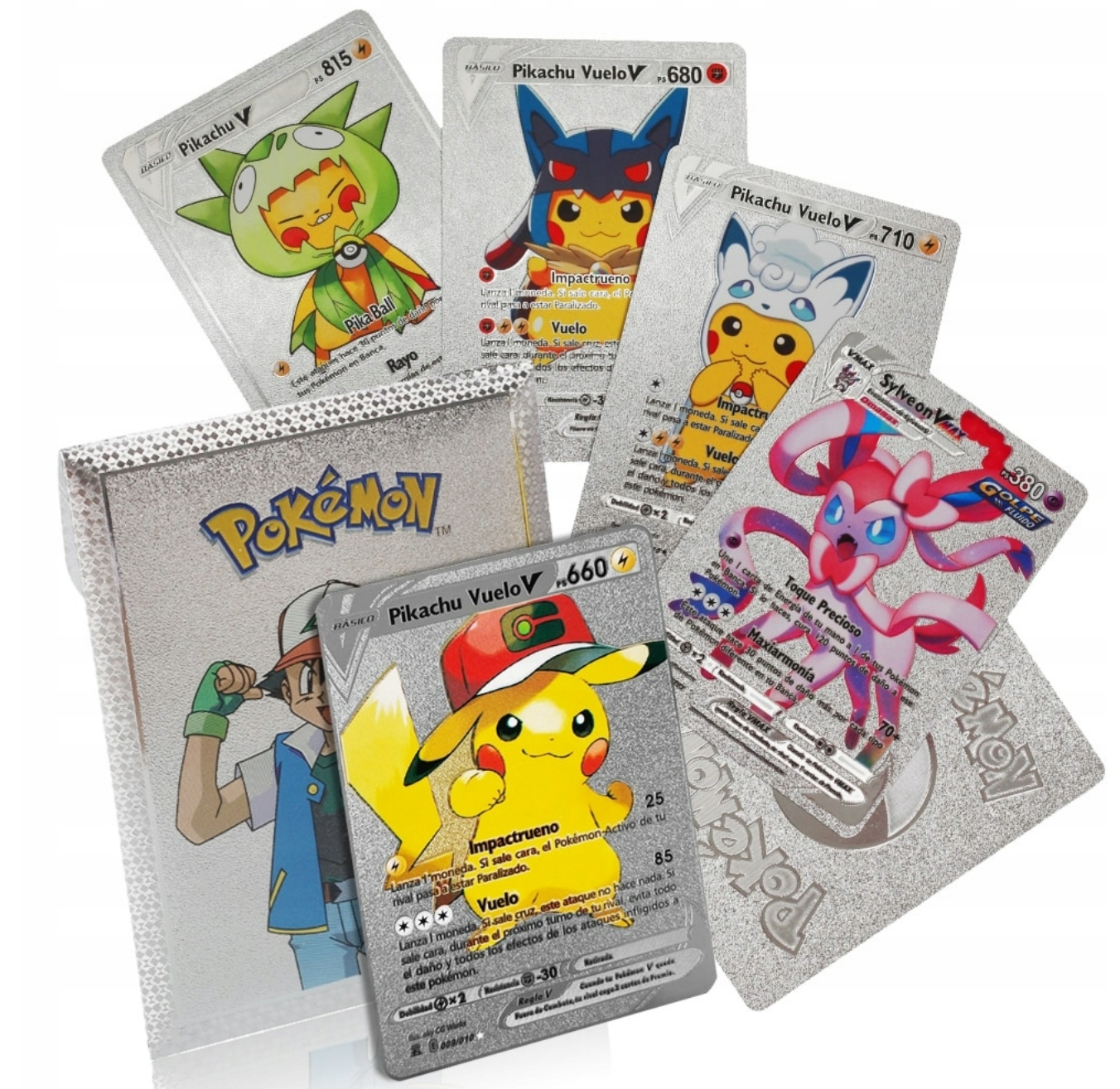 

Karty Pokemon srebrne 10 Kart Kolekcjonerskich