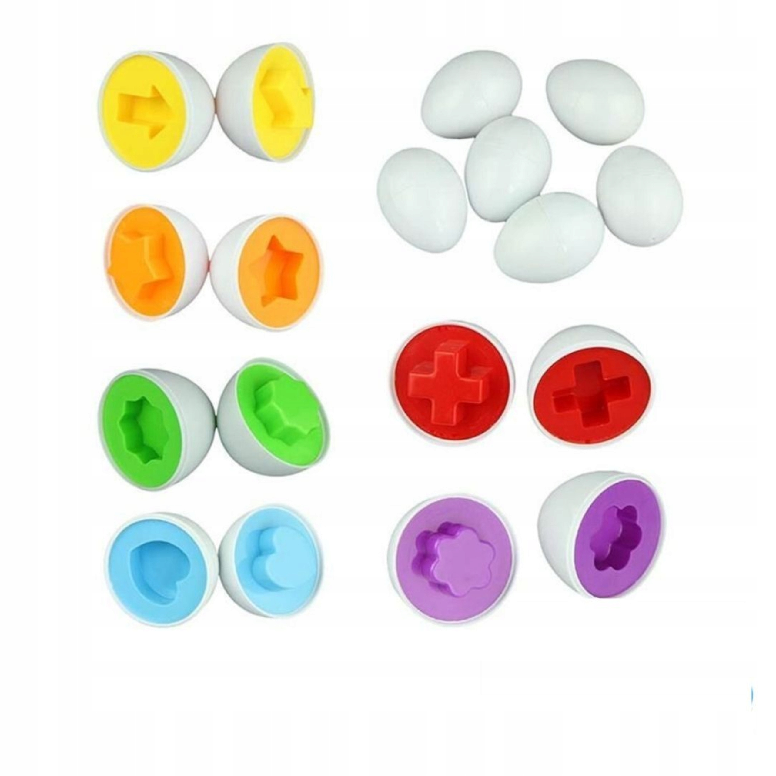 Układanka sorter jajka Montessori kształty LB33-3 Wysokość produktu 7 cm