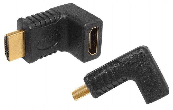 Wtyk HDMI - Gniazdo HDMI Przejście Kątowe na Kabel