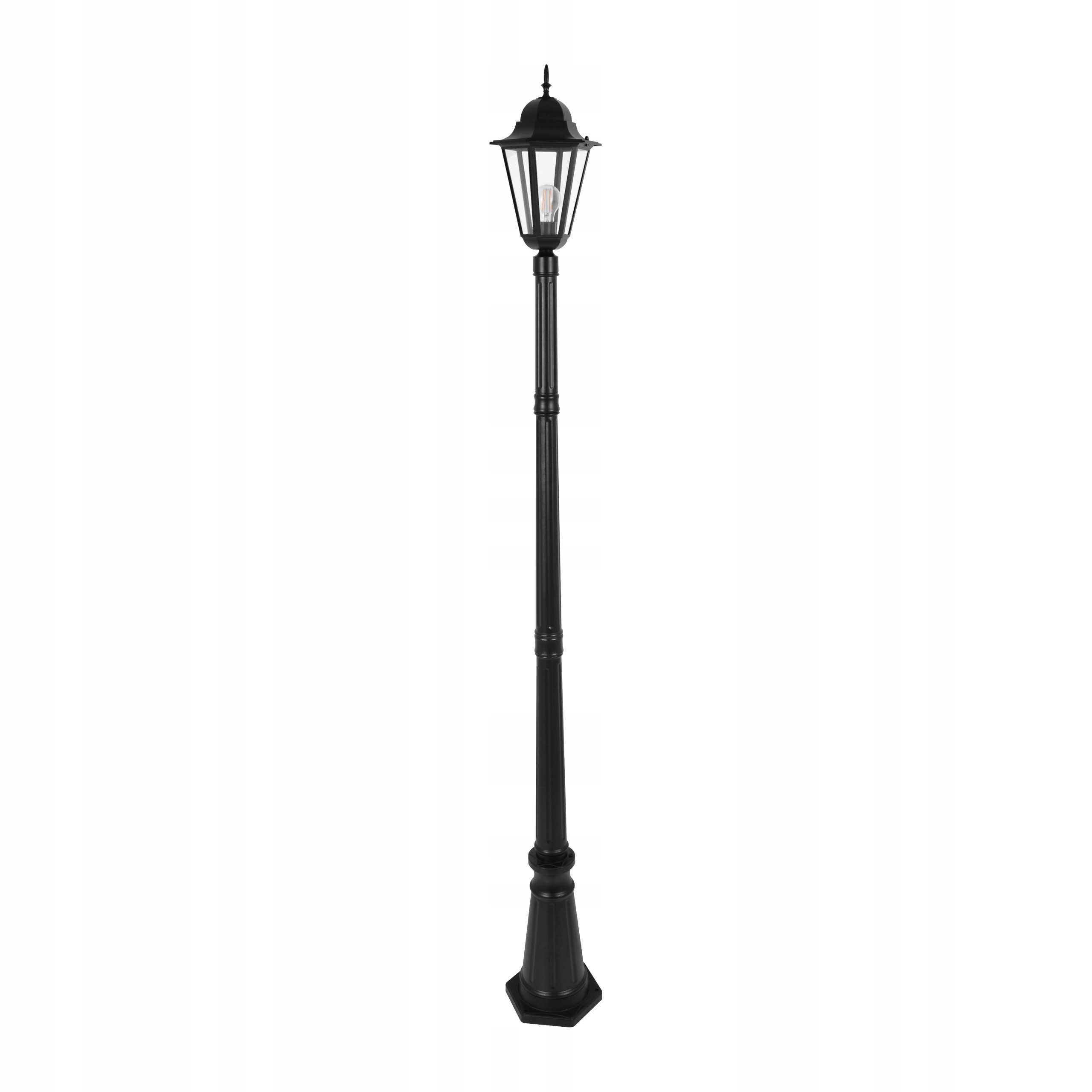 Latarnia Wysoka 230cm Czarna Ogrodowa Lampa Klasyczna K-7064A/1 Standard