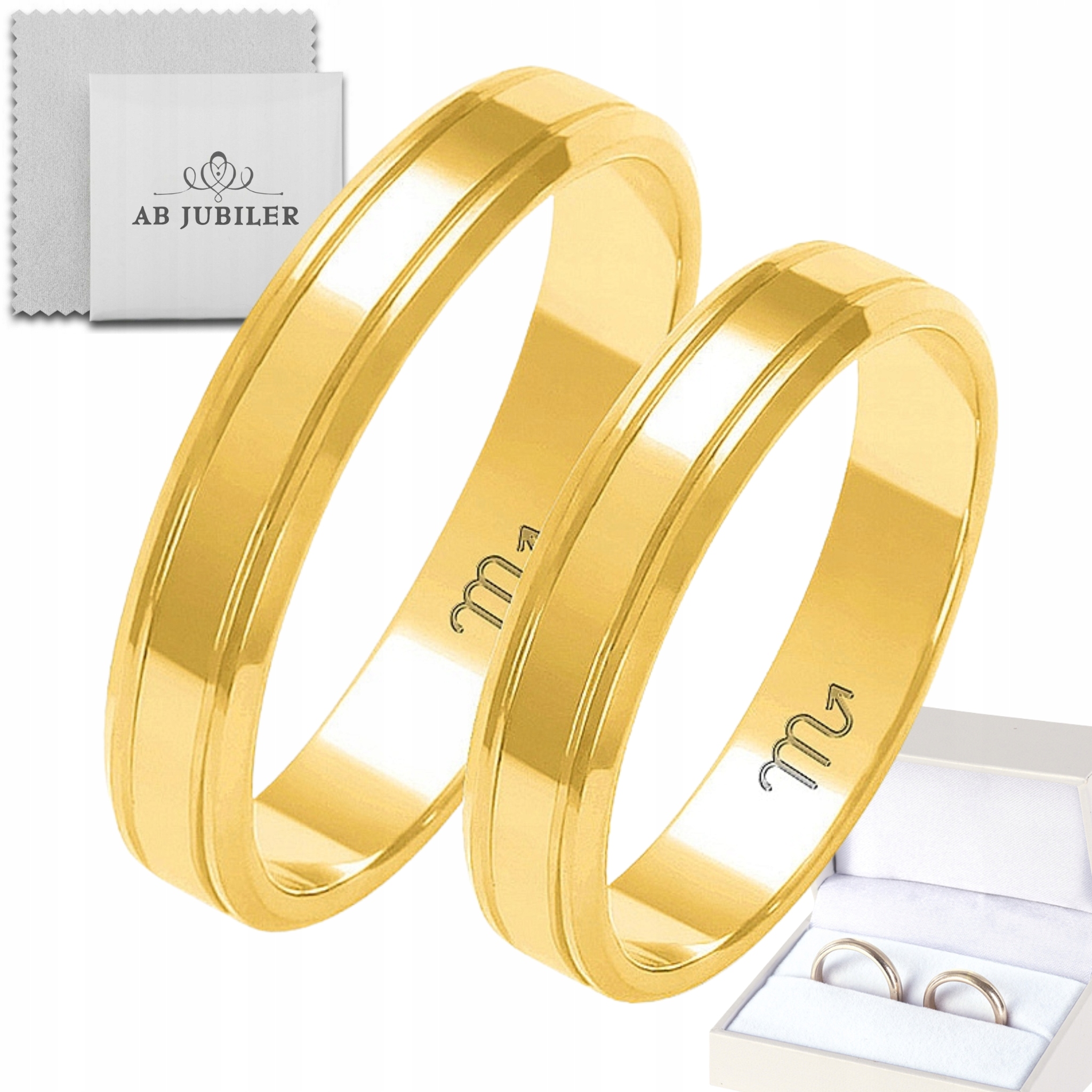 Zlaté Prsteny 14K 4 mm id A-206