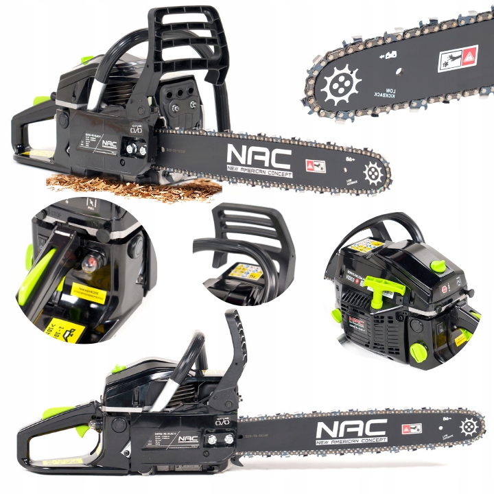 Motorová Pila Řetězová Pila Na Dřevo Nac 51,7CC 45CM 18" 2,3NM Výkonná