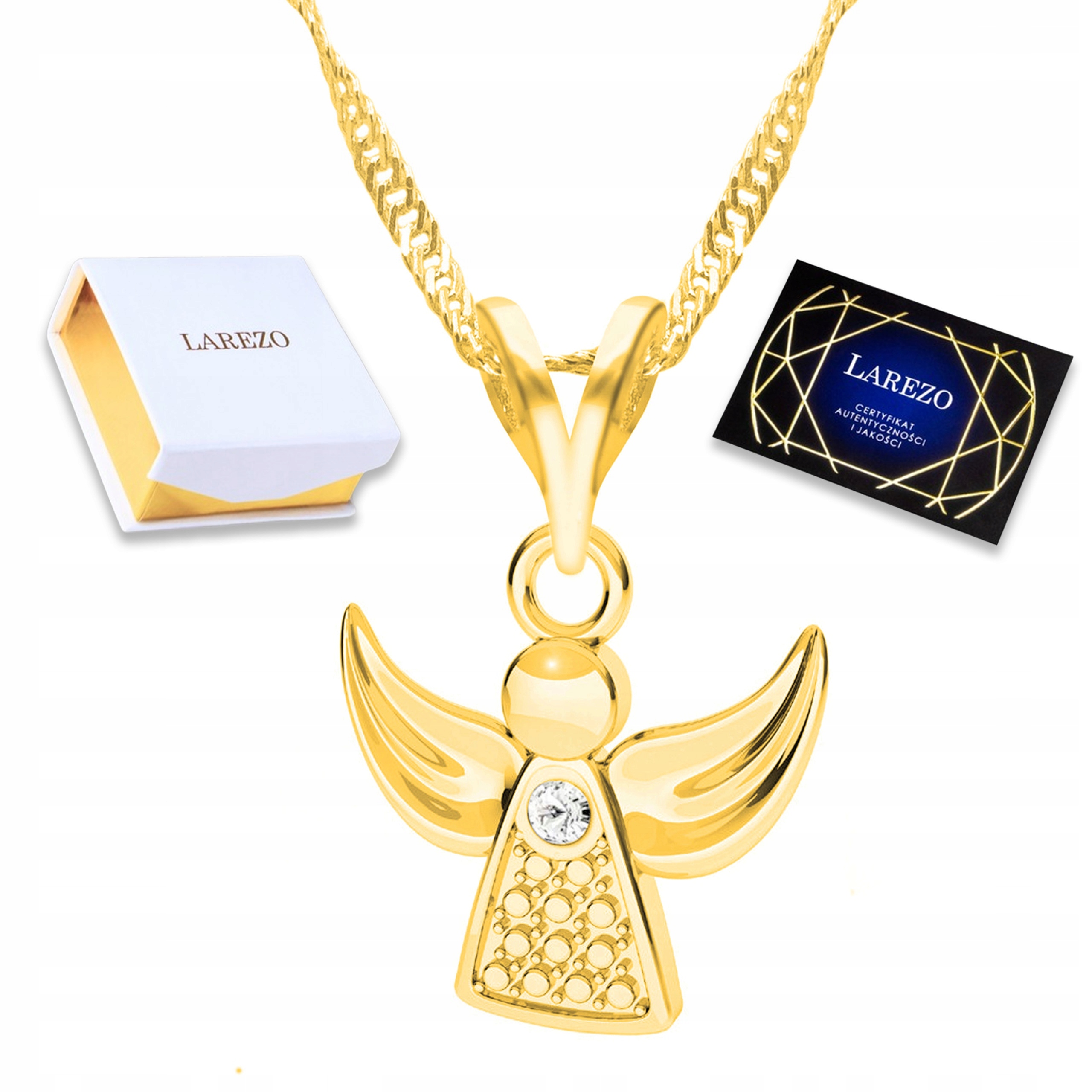 Zlatý náhrdelník Anděl Křídla Křídlo Anděl strážný Stříbro 925