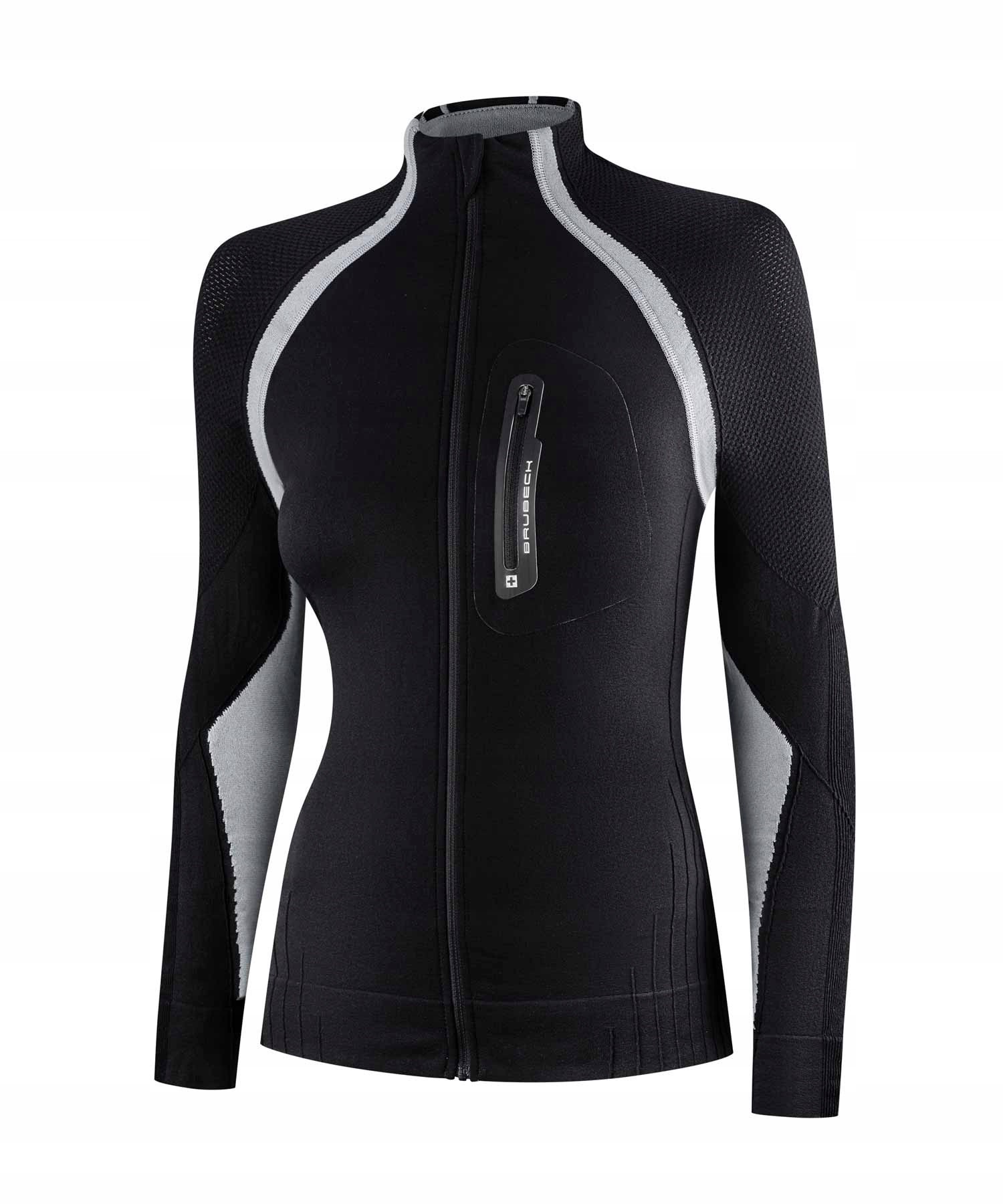 Termoaktywna rozpinana bluza damska Active Pro Brubeck czarny XL