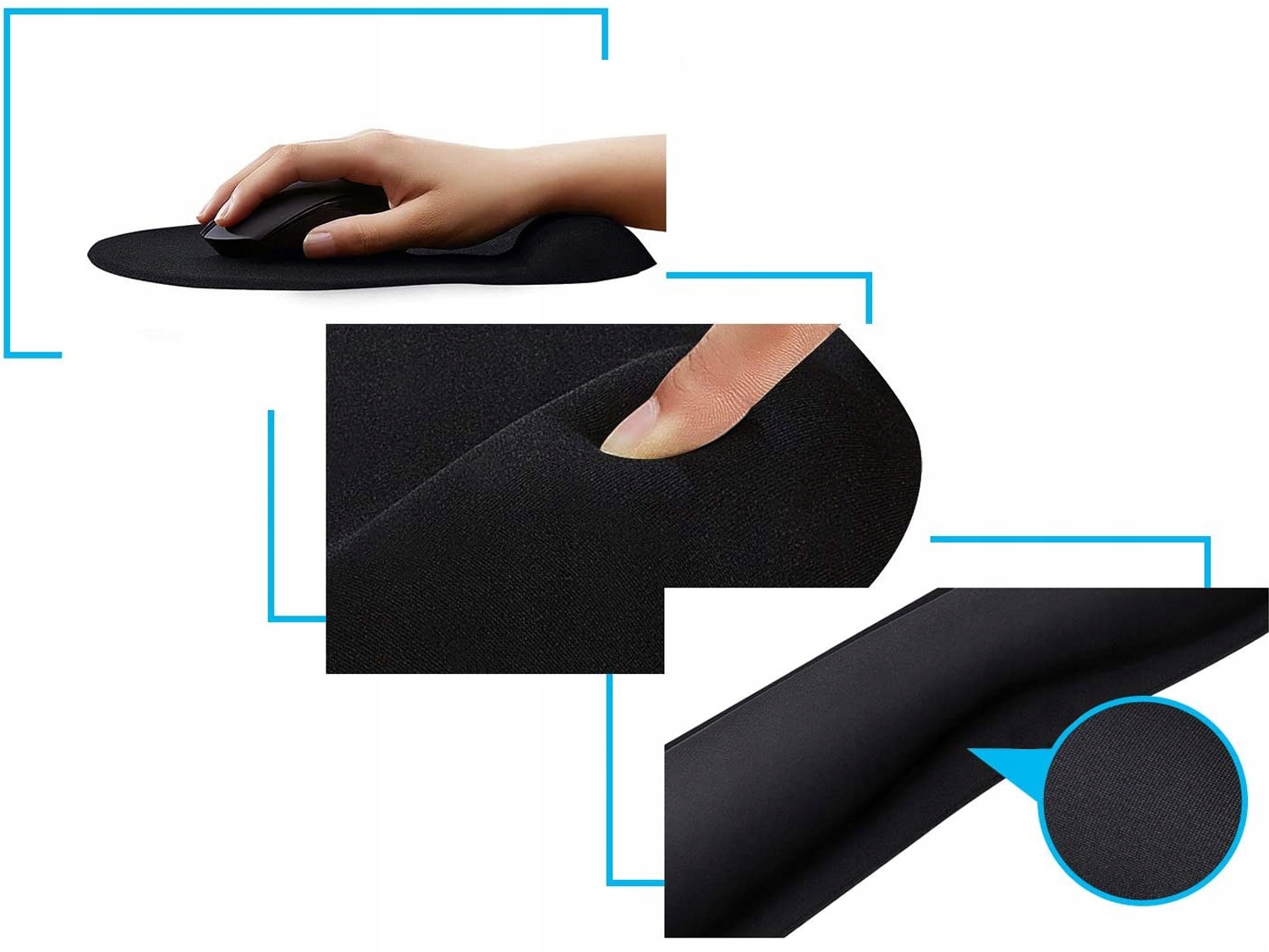 ERGONOMICZNA PODKŁADKA POD MYSZ MYSZKĘ NADGARSTEK Marka Raltek