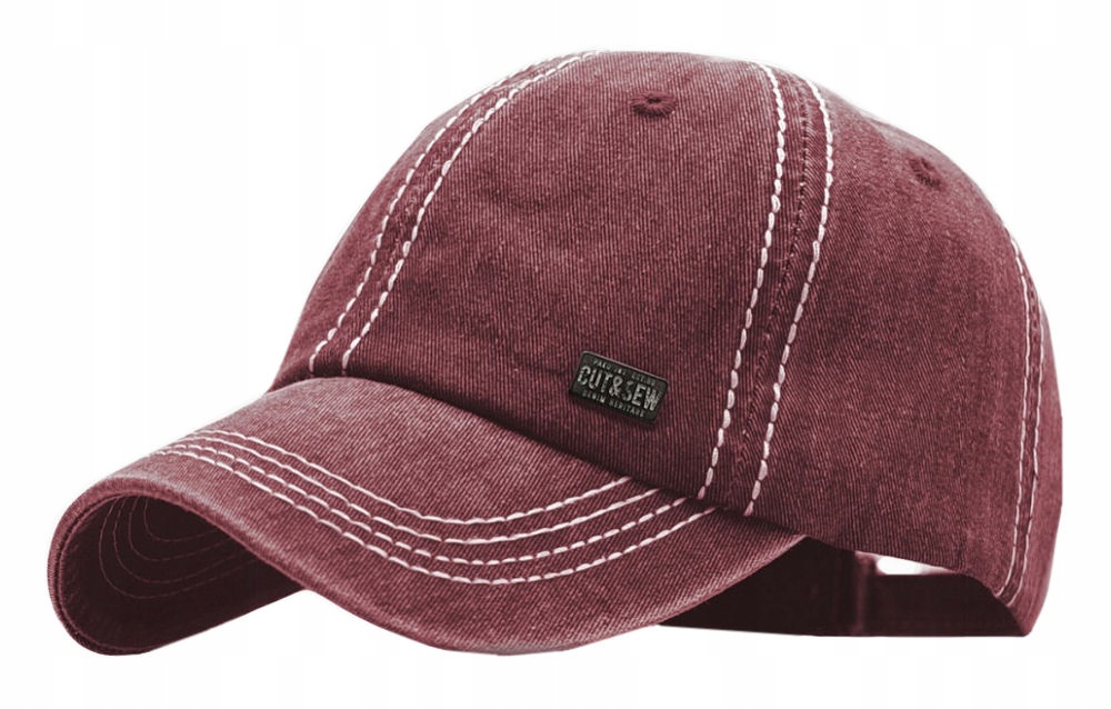 

Bordowa Letnia Czapka z Daszkiem Pako Jeans