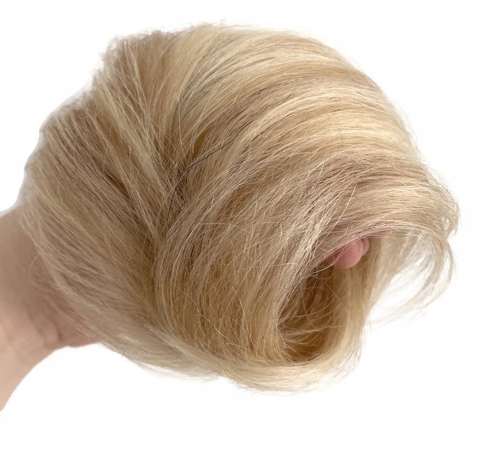 Doczepiany Kok na gumce Włosy 100% Naturalne 18/613 Miodowy z j blond Gęsty