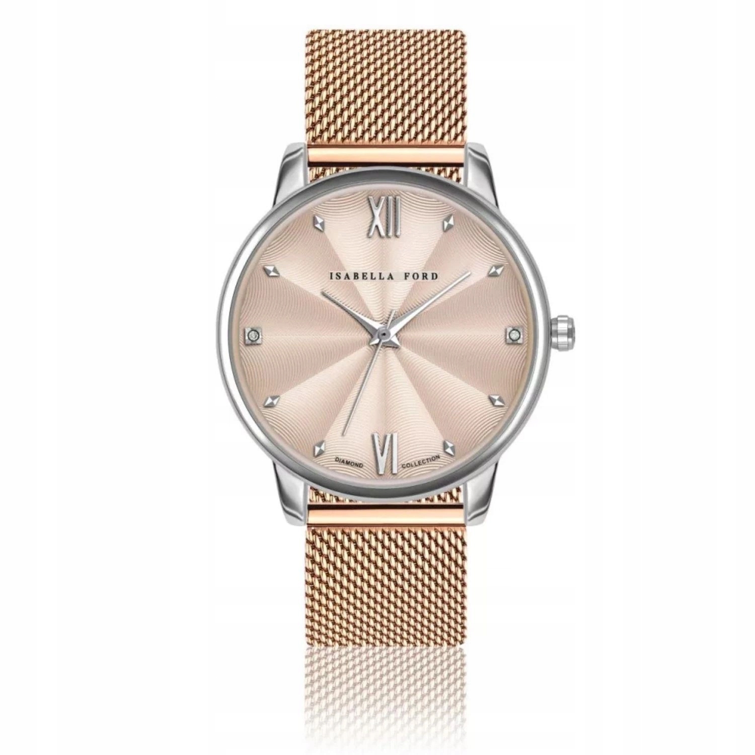 Dámské hodinky Isabella Ford Skylar elegantní náramek z růžového zlata