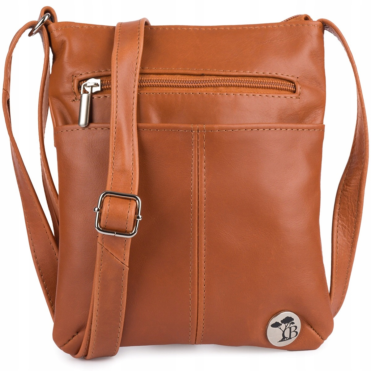 Kožená kabelka malá kabelka přes rameno lehká dámská camel Beltimore