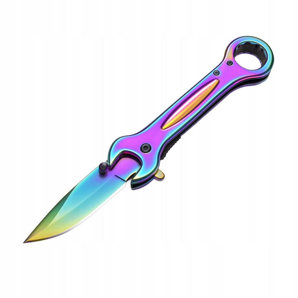 Otevřený A Očkový Klíč S Nůžem, Závěrný Nůž Ocel Opálová Klipka, Edc