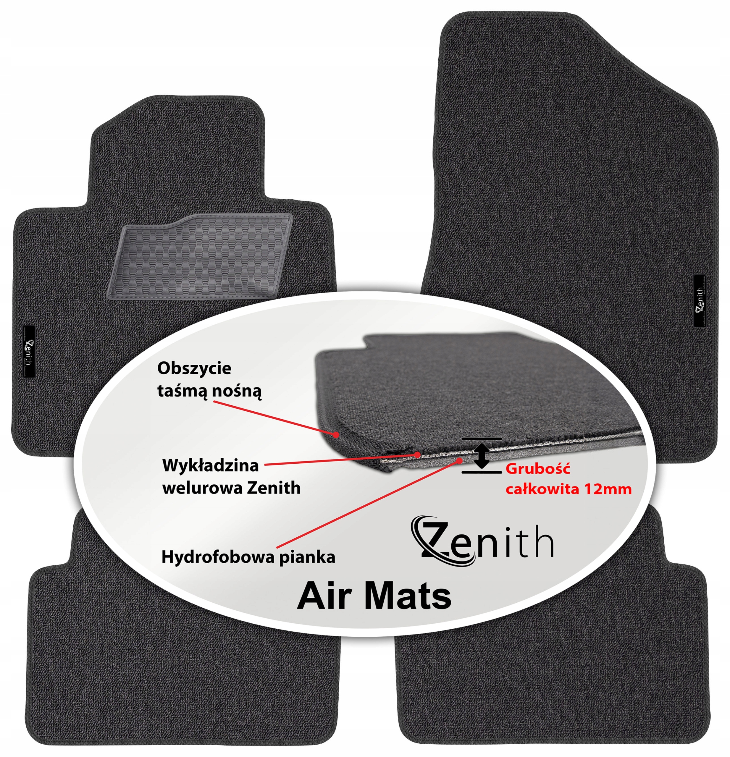 Kia Sportage IV 2015-2018 Velúrové koberčeky do auta Zenith Air Mats