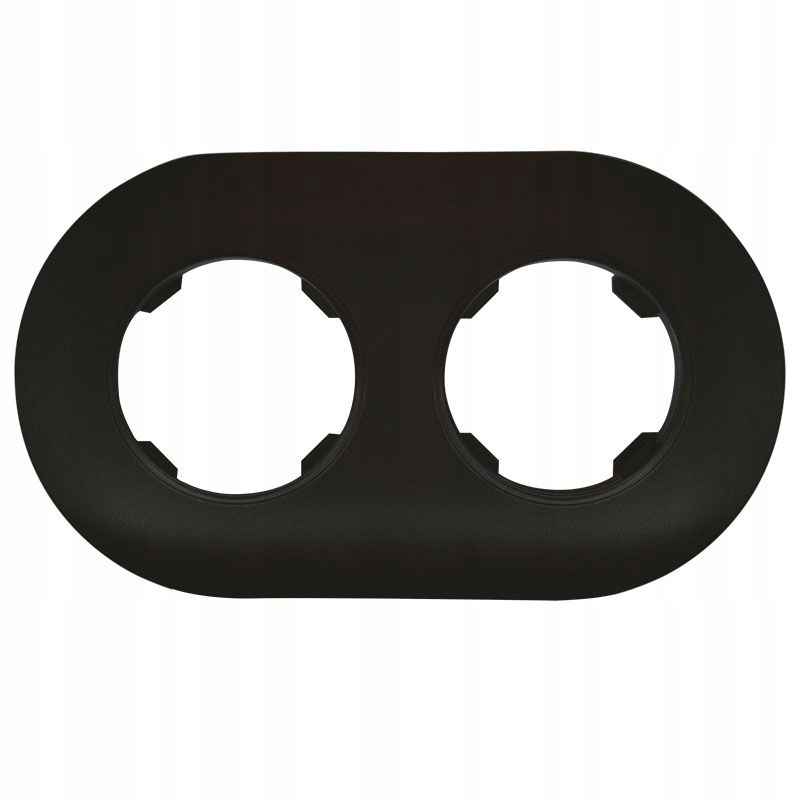 

Ramka podwójna plastikowa Okrągła czarna Oval