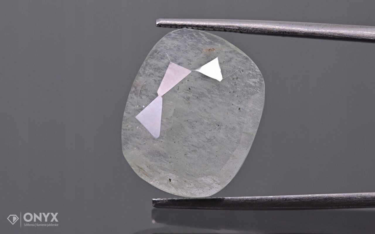 Akvamarín fasetovaná nepravidelná rozeta 18x14,5 m