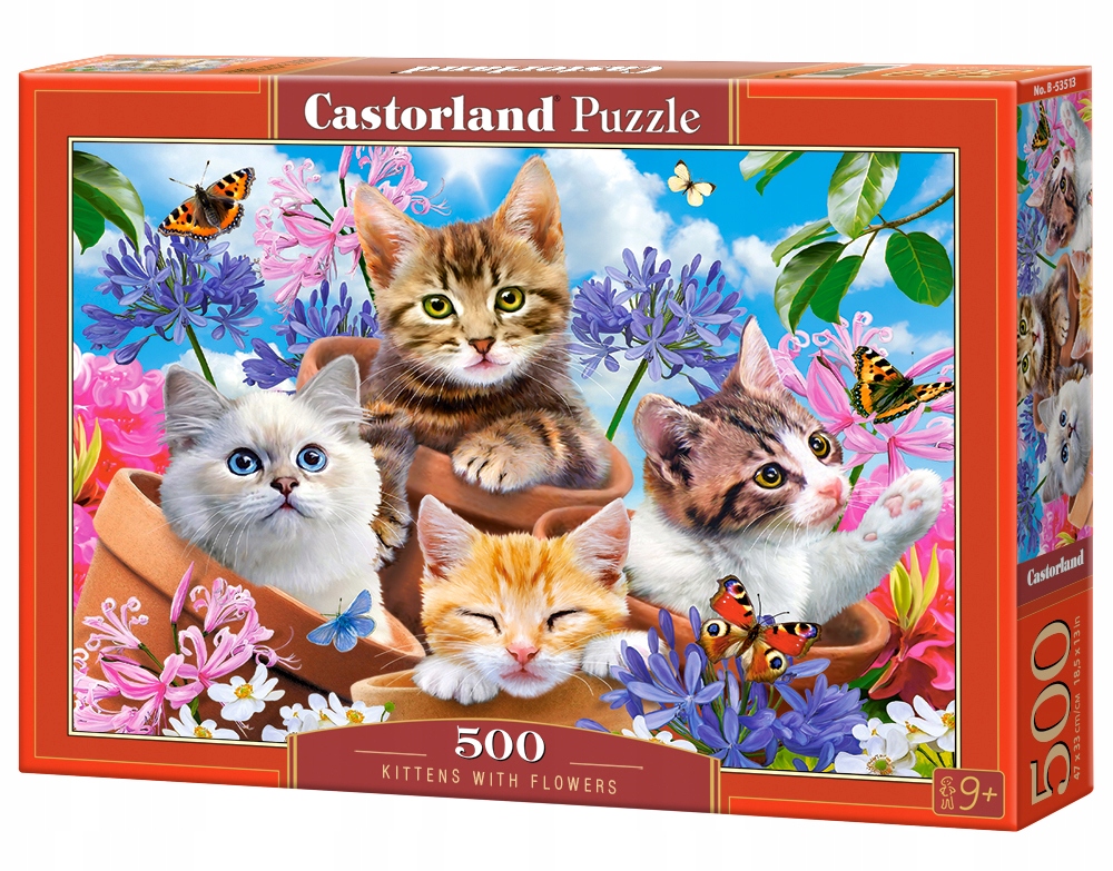 

Puzzle 500 el. B-53513 Kittens with Flowers