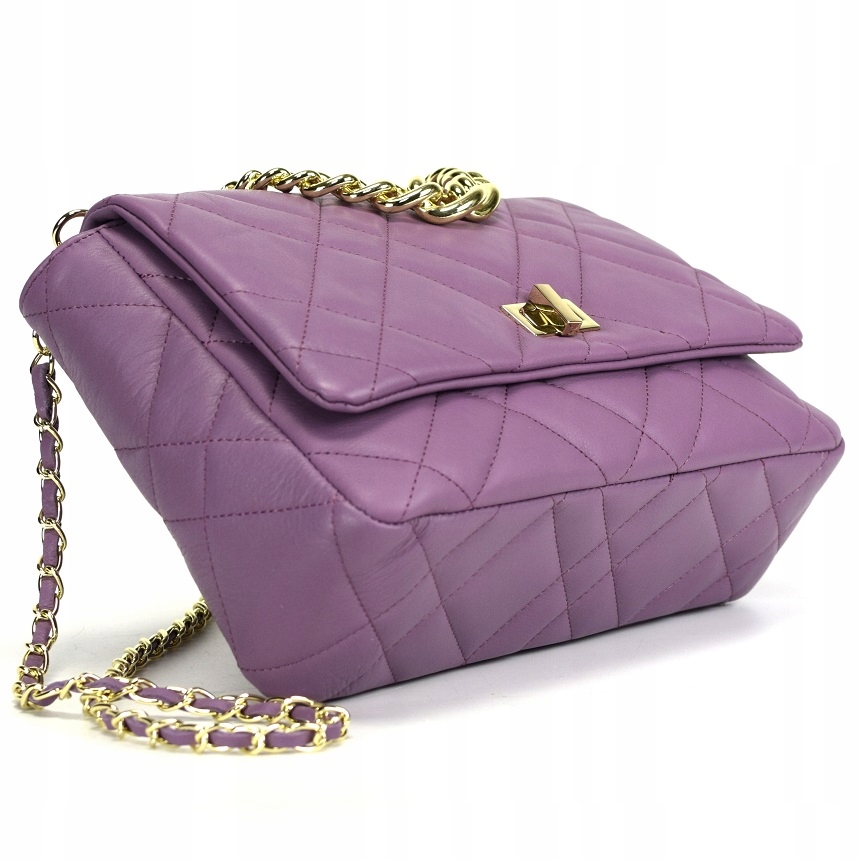 TOREBKA MASSIMO CONTTI SKÓRA NATURALNA PIKOWANA WRZOS XXL 481D Odcień wrzosowy