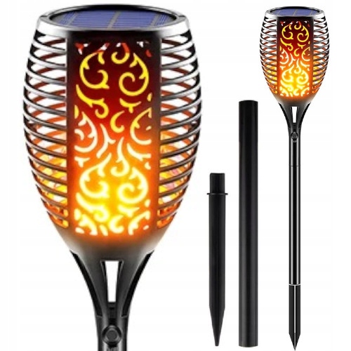 LAMPA SOLARNA LED PŁOMIEŃ POCHODNIA DO OGRODU OZDOBA WBIJANA 50CM 1SZT