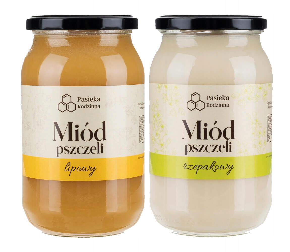 Levně Rzepakový med Lipový med 1150 g Přírodní Polské medy z proužků 2024