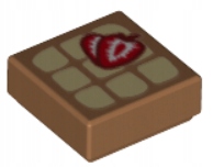 

Lego 3070bpb132 1x1 Tile Truskawka Ciasto Gofr (1g