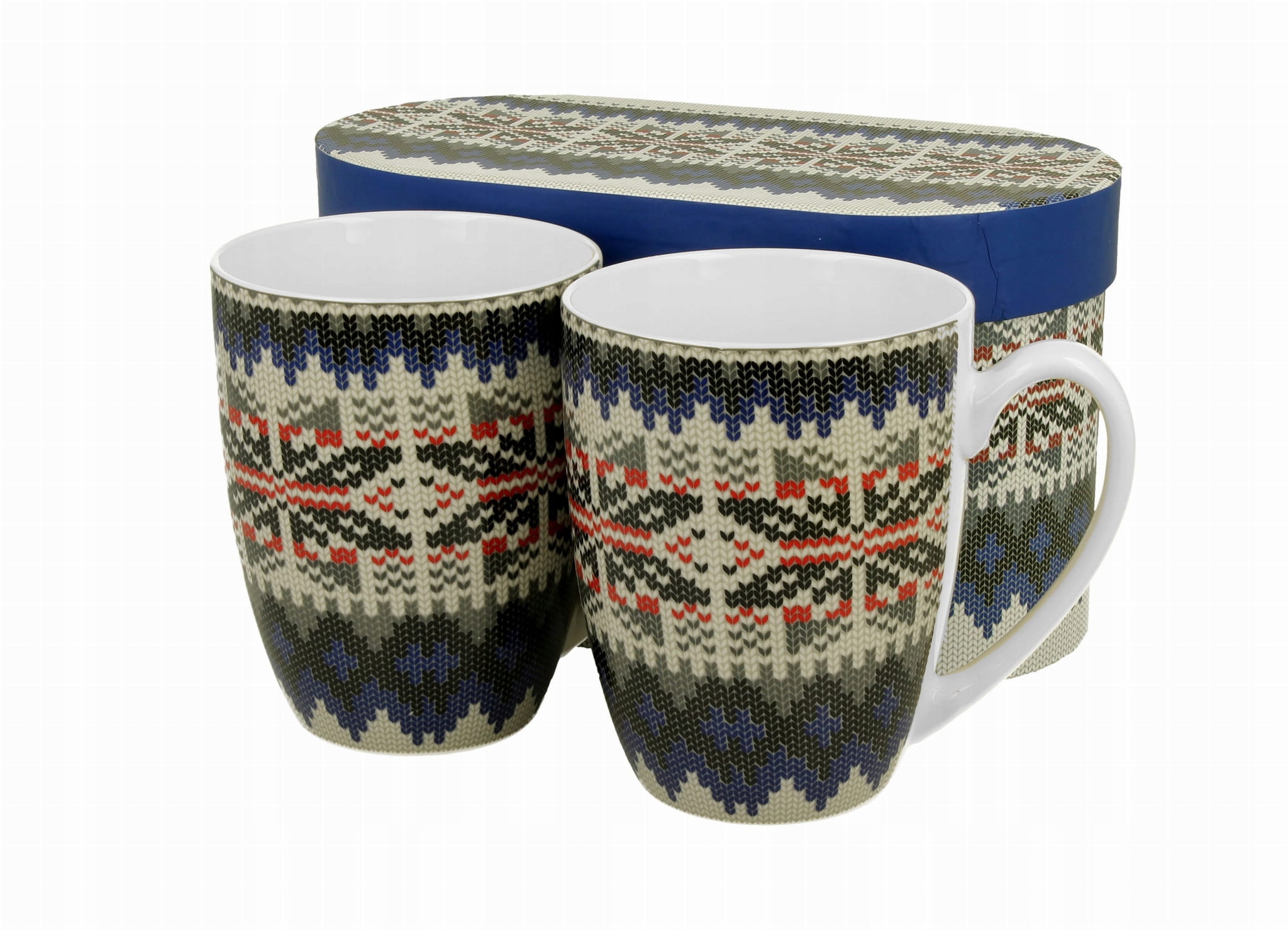 

Komplet 2 kubki 380 ml Sweterek Niebieski