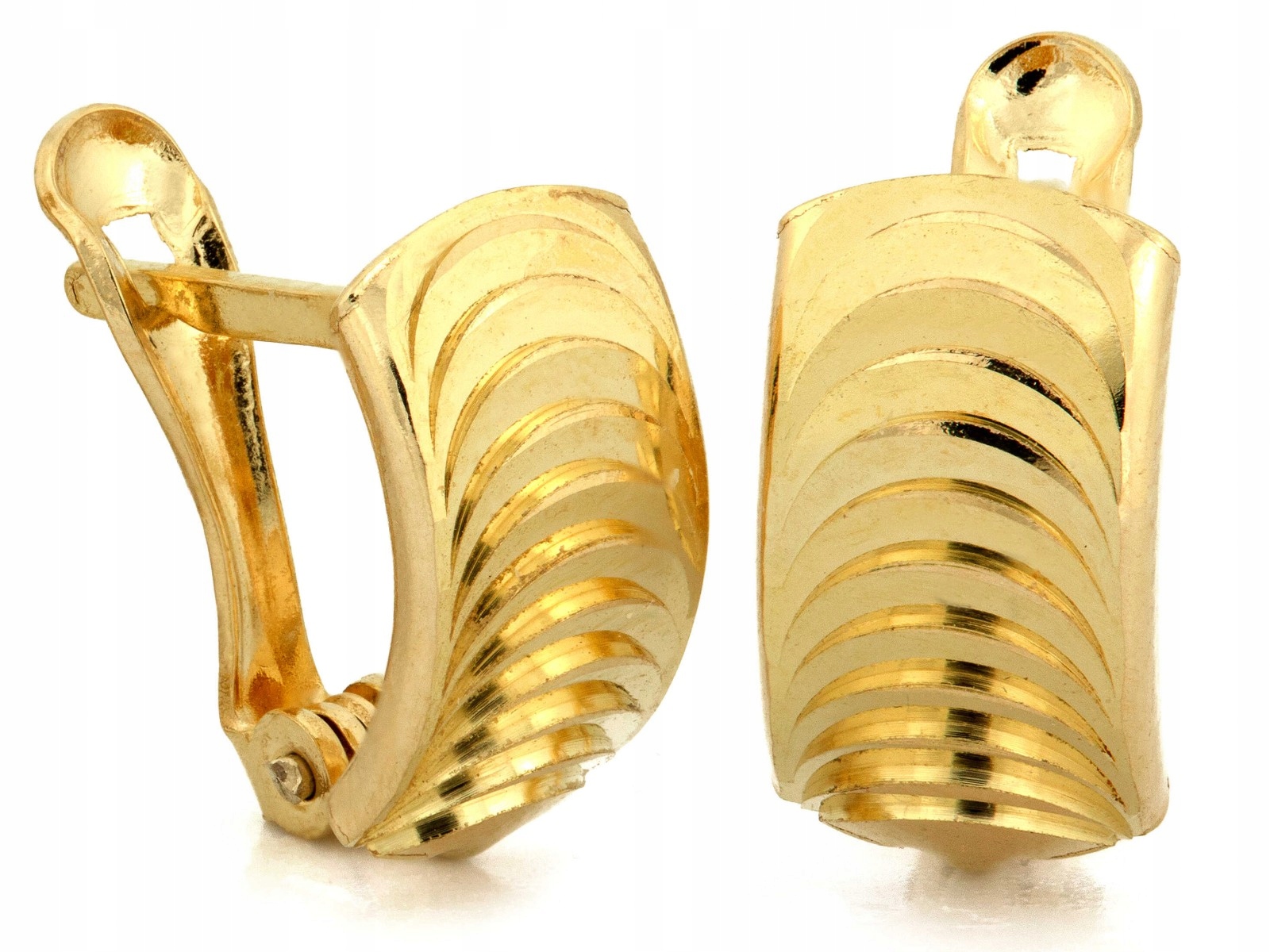 Dámské zlaté náušnice 585 na anglické zapínání 1.26g, výška 11.8, zlato 14k