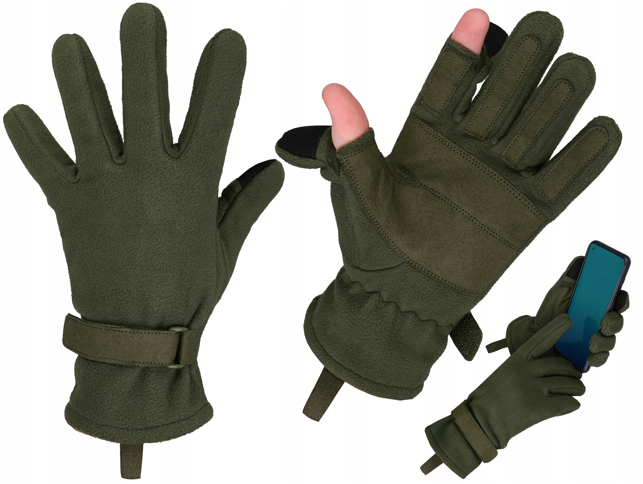 RĘKAWICE TAKTYCZNE ZIMOWE POLAR DOMINATOR OLIV XXL