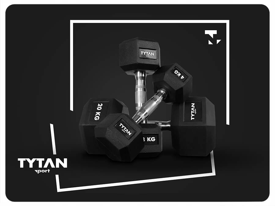 HANTLA STALOWA OGUMOWANA TYTAN SPORT HEX 14KG Waga produktu z opakowaniem jednostkowym 14 kg