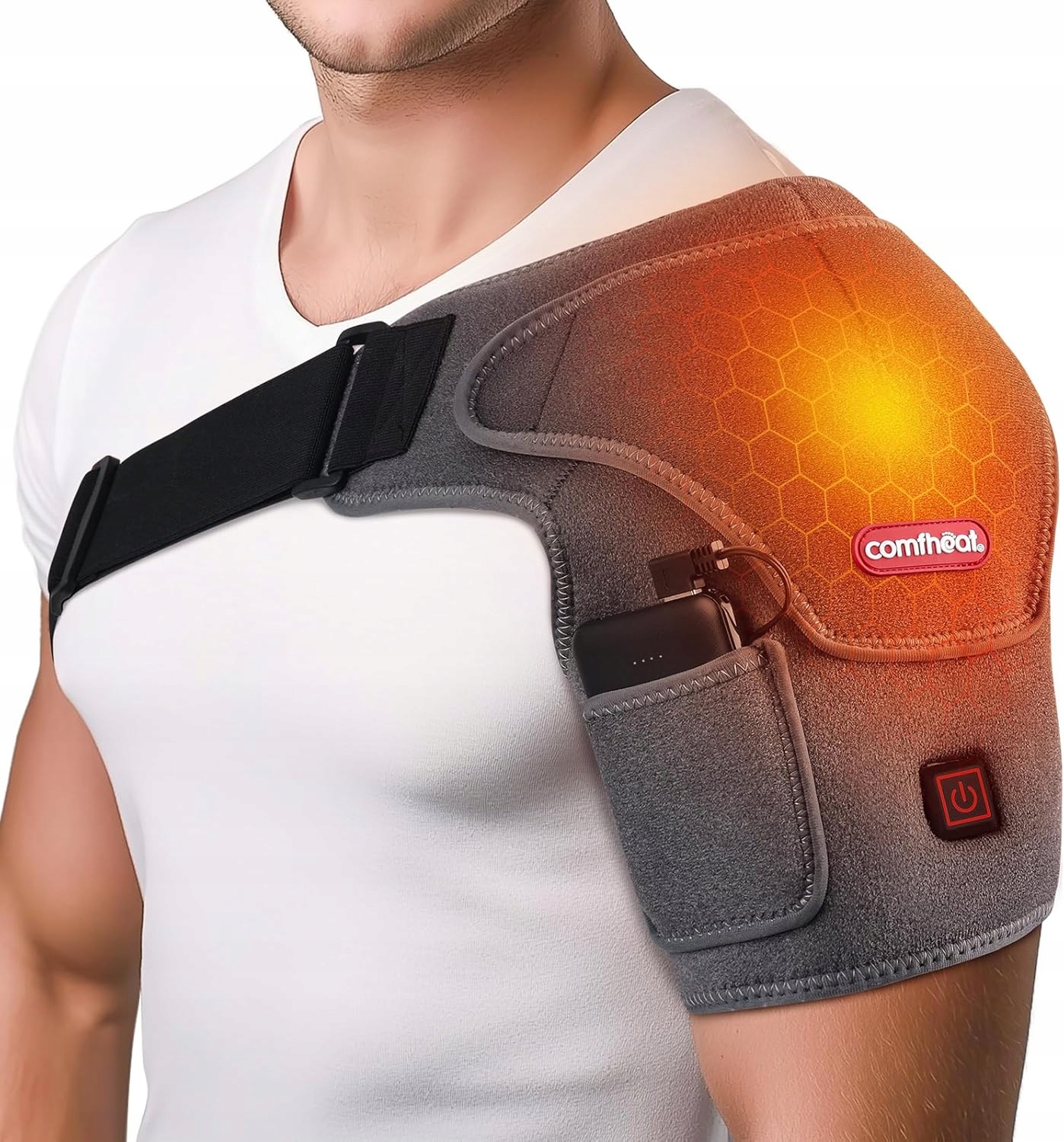 Comfheat Bezprzewodowa poduszka grzewcza na ramię Powerbank 5000 mAh