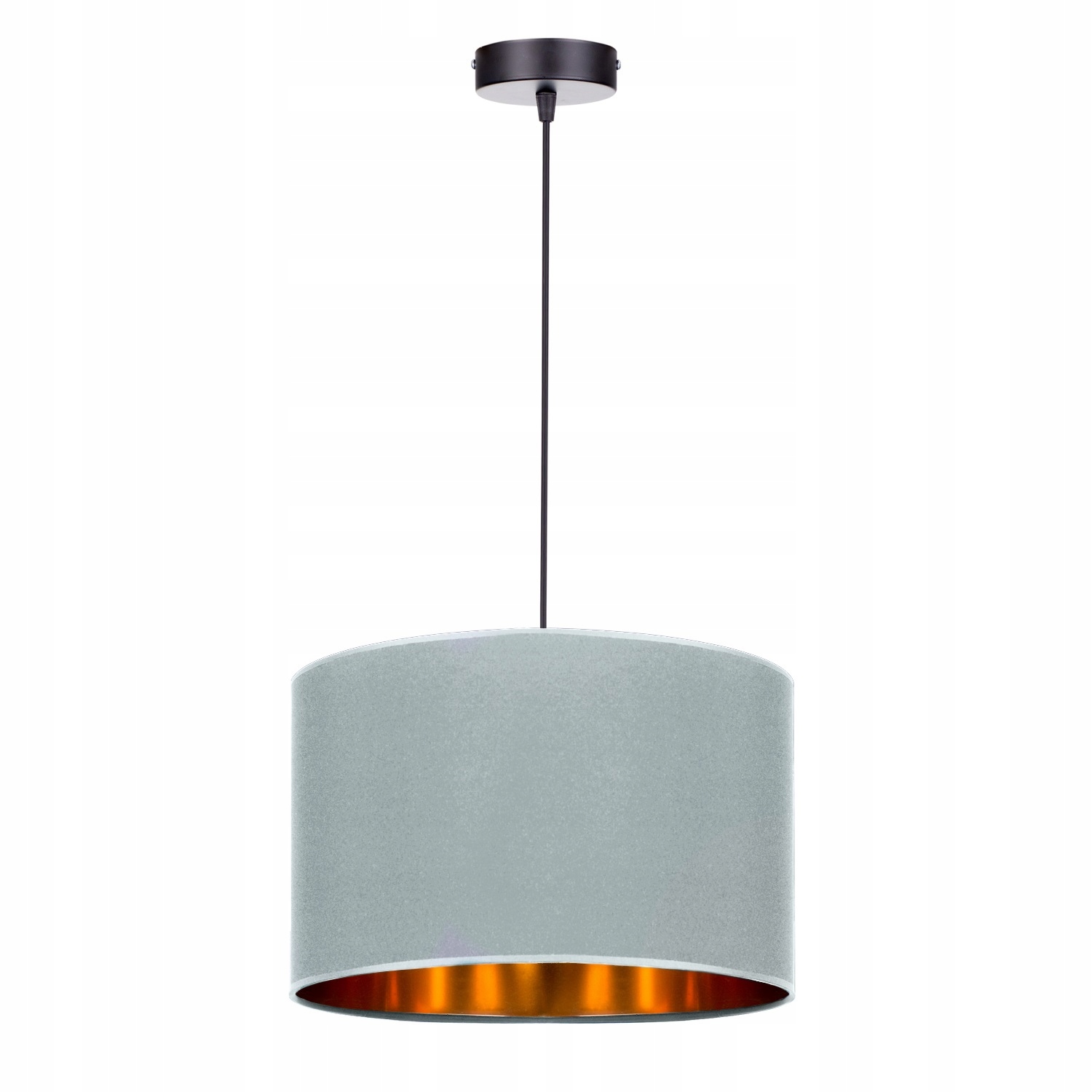

Lampa Wisząca Sufitowa Żyrandol Szaro - Złoty Led