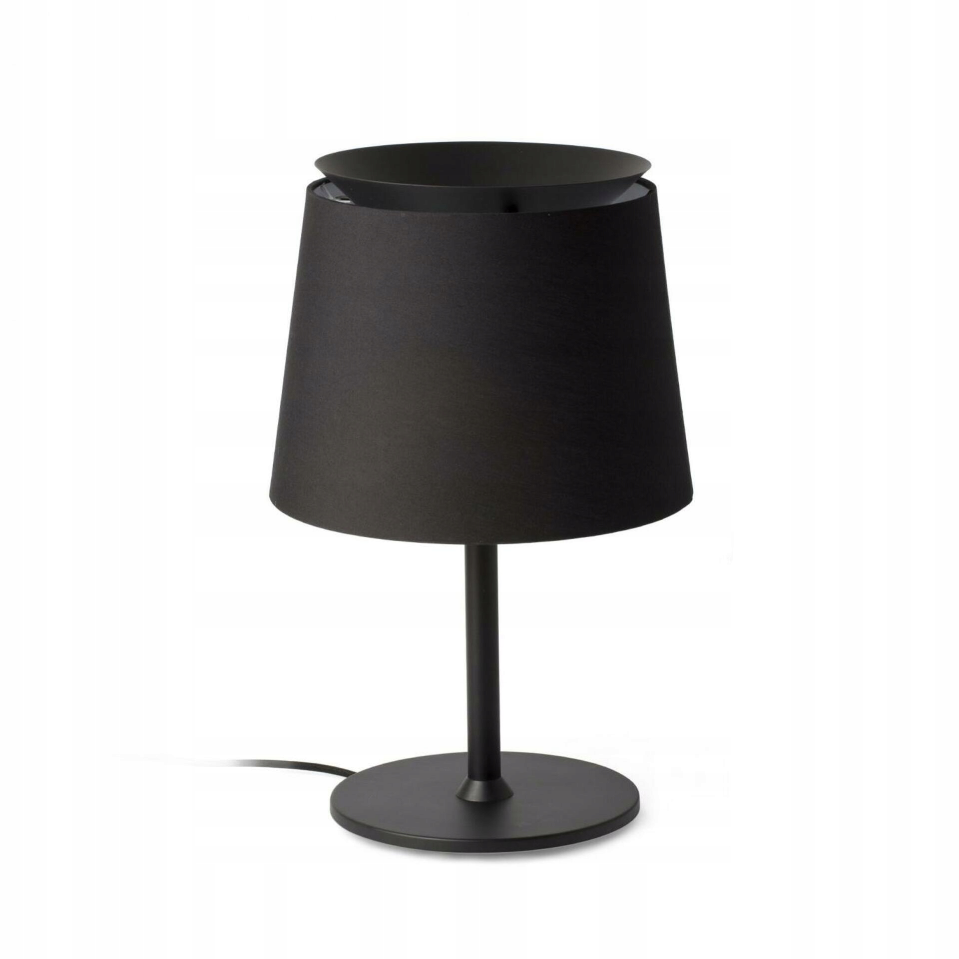Stolná lampa Faro Savoy čierna, E27, matná, 200cm kábel, moderný design