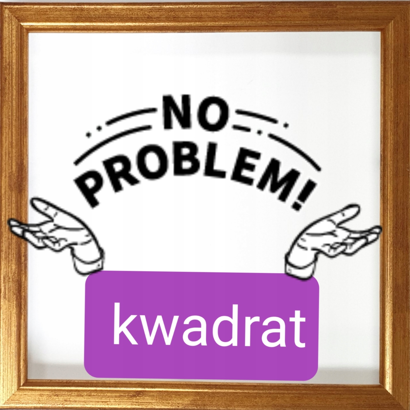 

Ramka na zdjęcie, kwadratowa 20x20 stare złoto