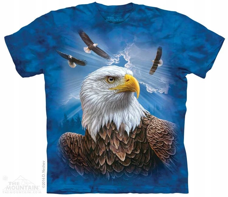 Pánské batikované triko The Mountain Guardian Eagle modré L
