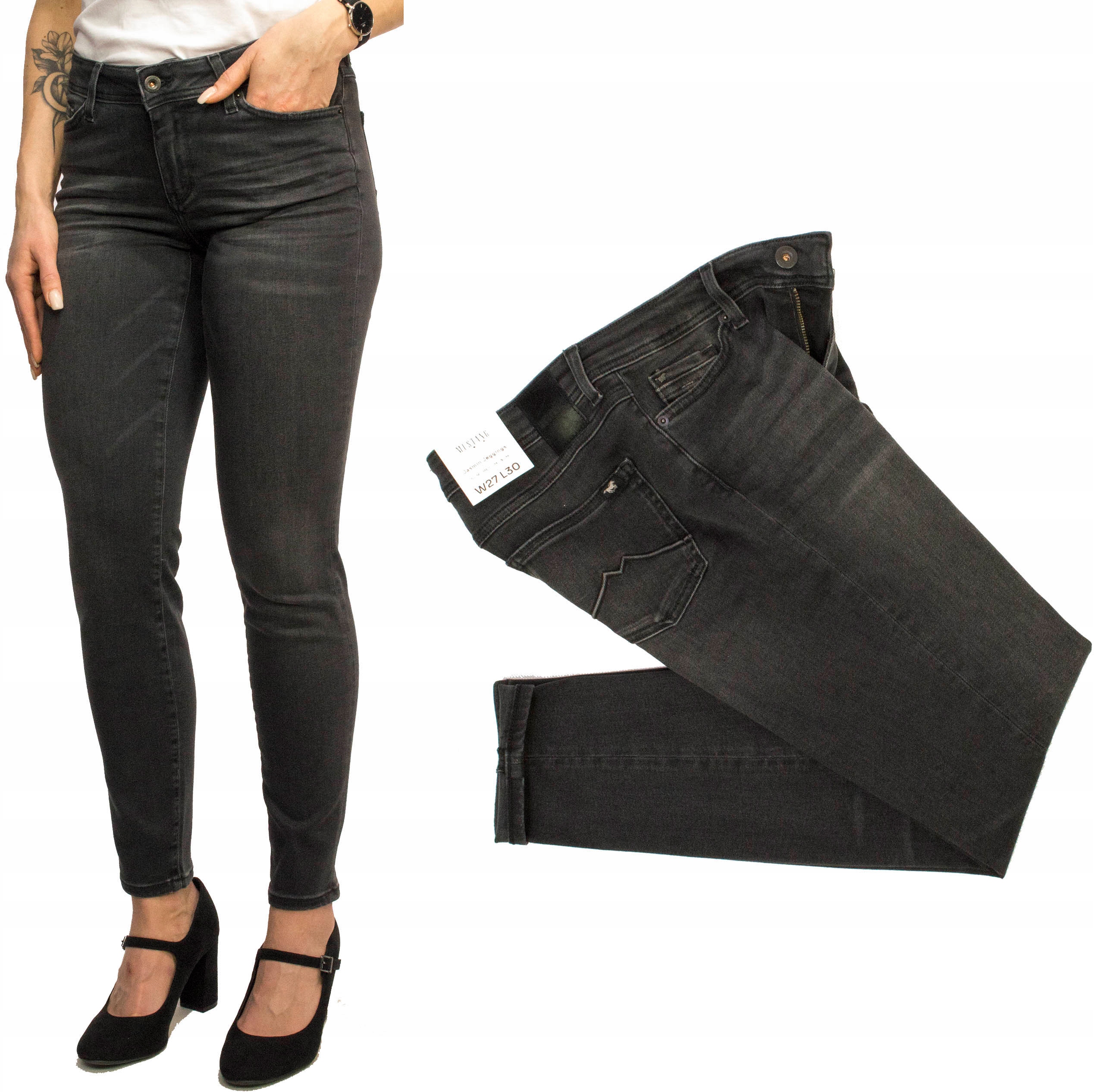 Mustang Jasmin Jeggings Grey džínové kalhoty W28 L32