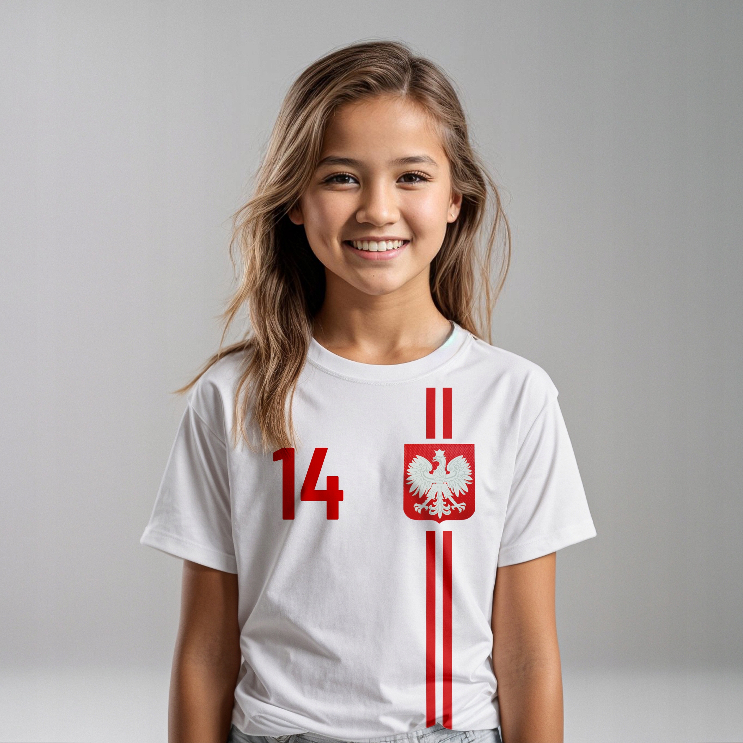 Strój Lewandowski LUB TWÓJ NADRUK Rozmiar 140-146