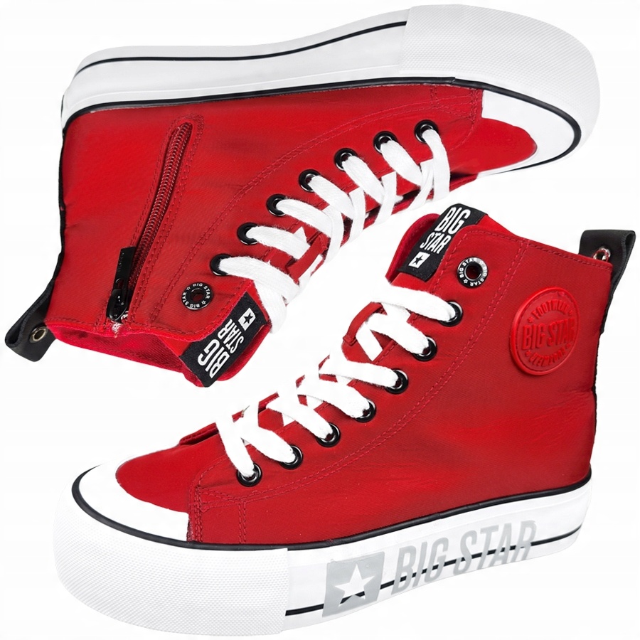 

Big Star trampki damskie wysokie czerwone II274018