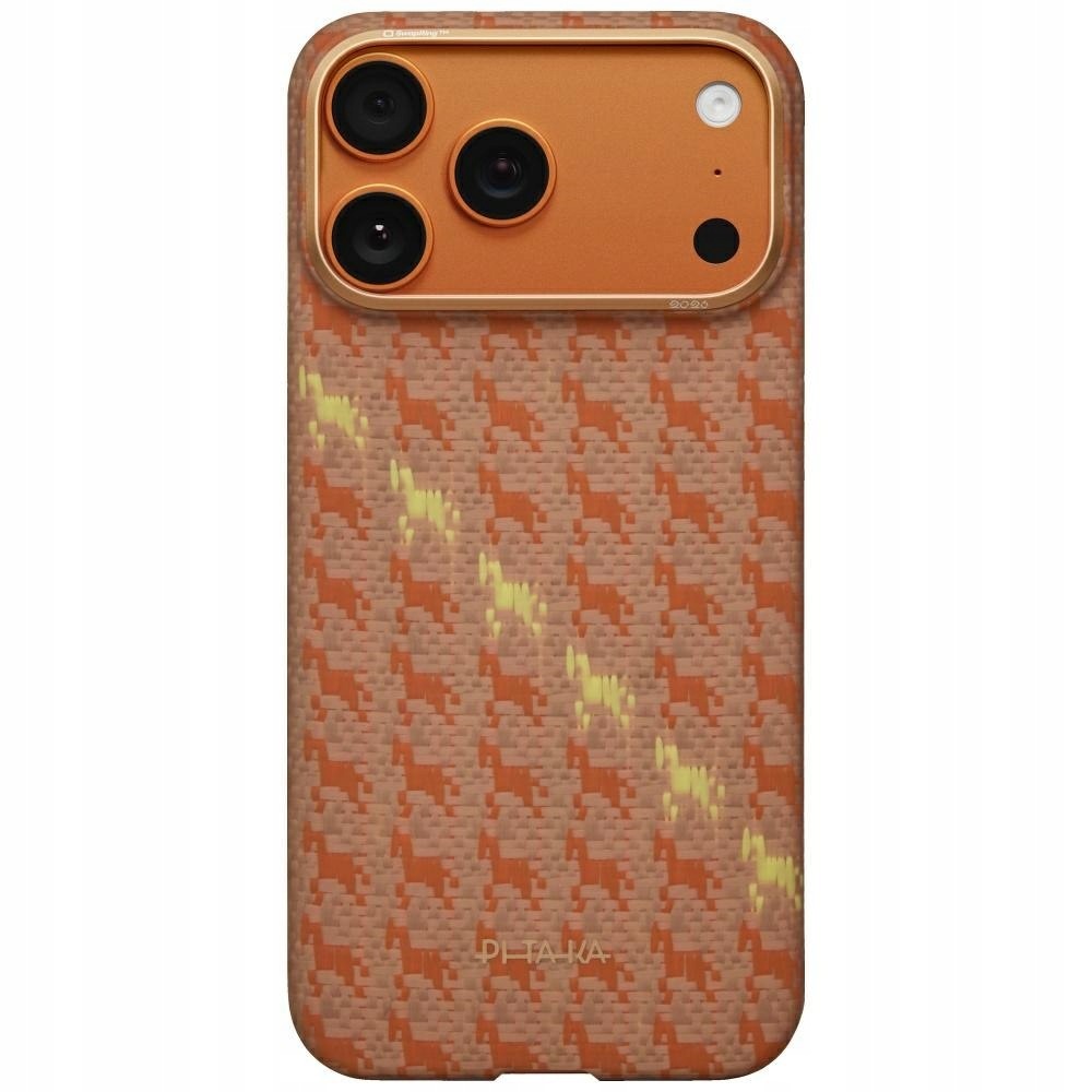 Etui Pitaka Happiness Rides Edge CaseMagSafe do iPhone 17 Pro amber