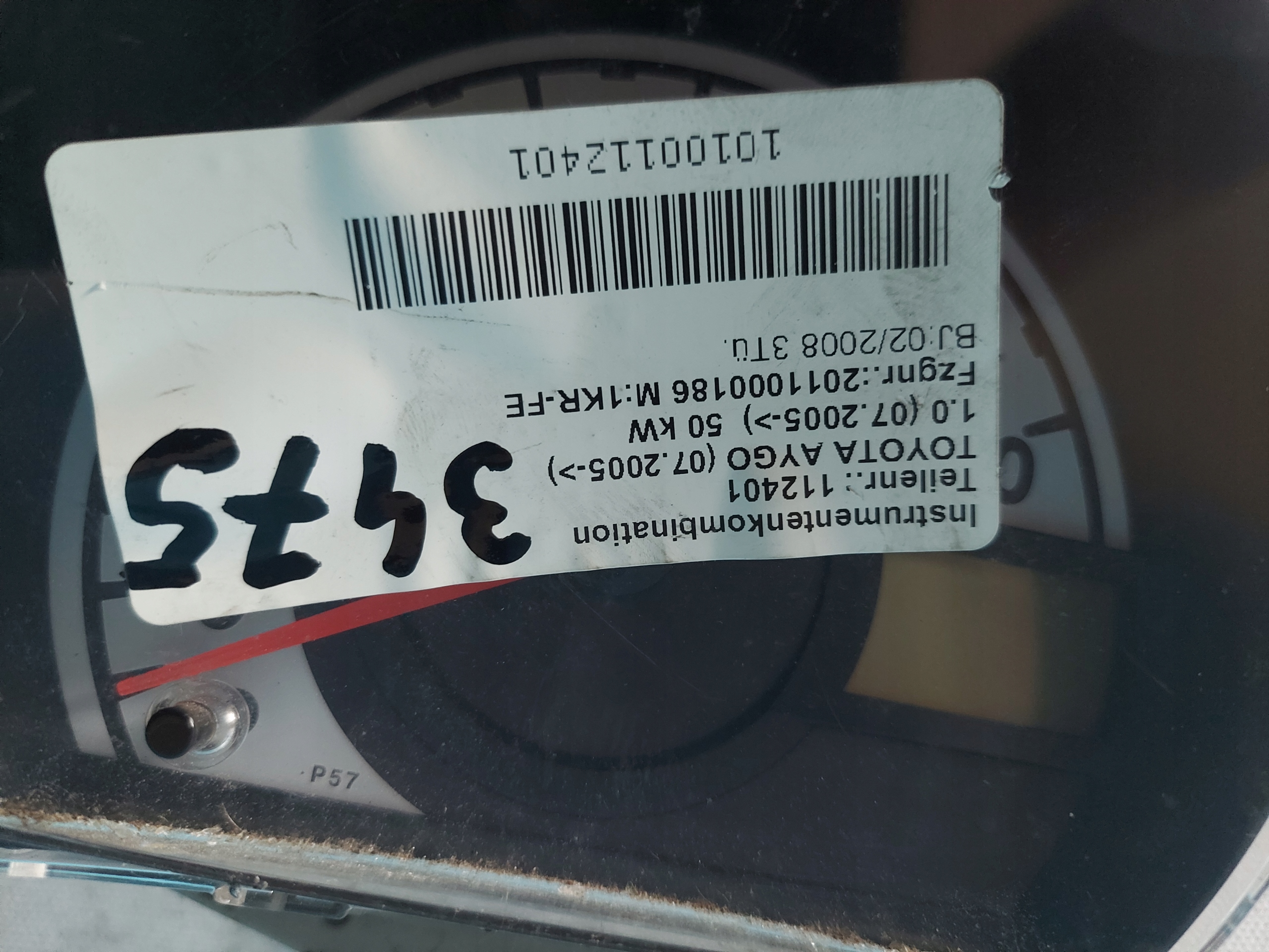 dials clock TOYOTA AYGO and 1.0 B 8300-0H011-A