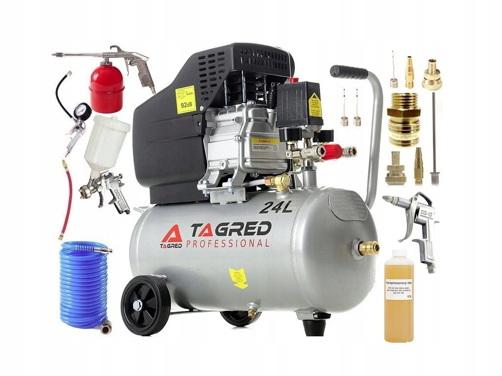 Akciová Set SETTA300NM, Olejový kompresor 24l, 230V s príslušenstvom 2500W