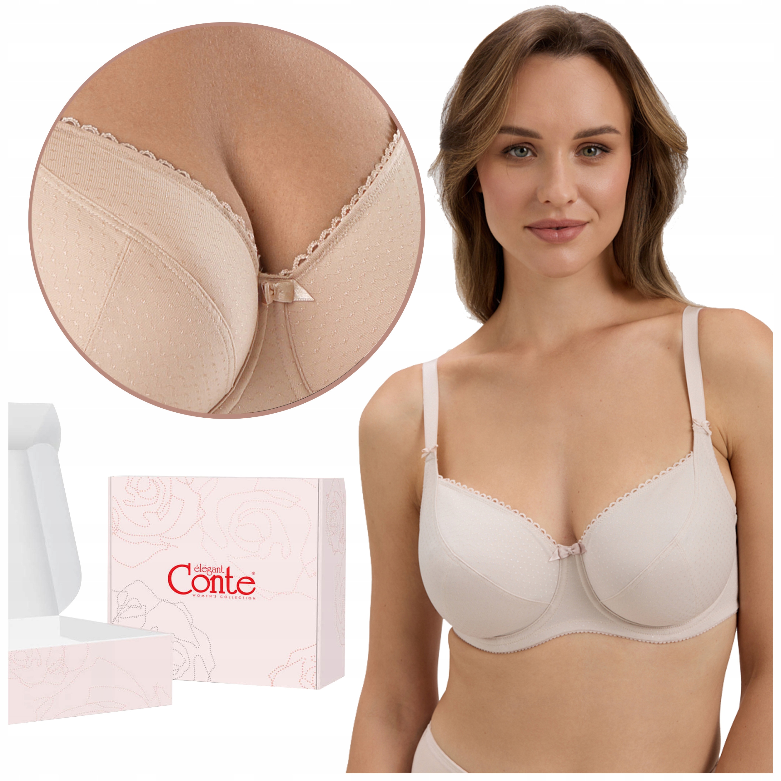 Biustonosz podtrzymujący korygujący Duże Rozmiary Conte RB6019 75F