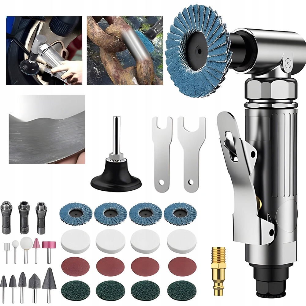 Pneumatická Bruska 1/4'' Úhlová Stopková 50 mm 2000RPM