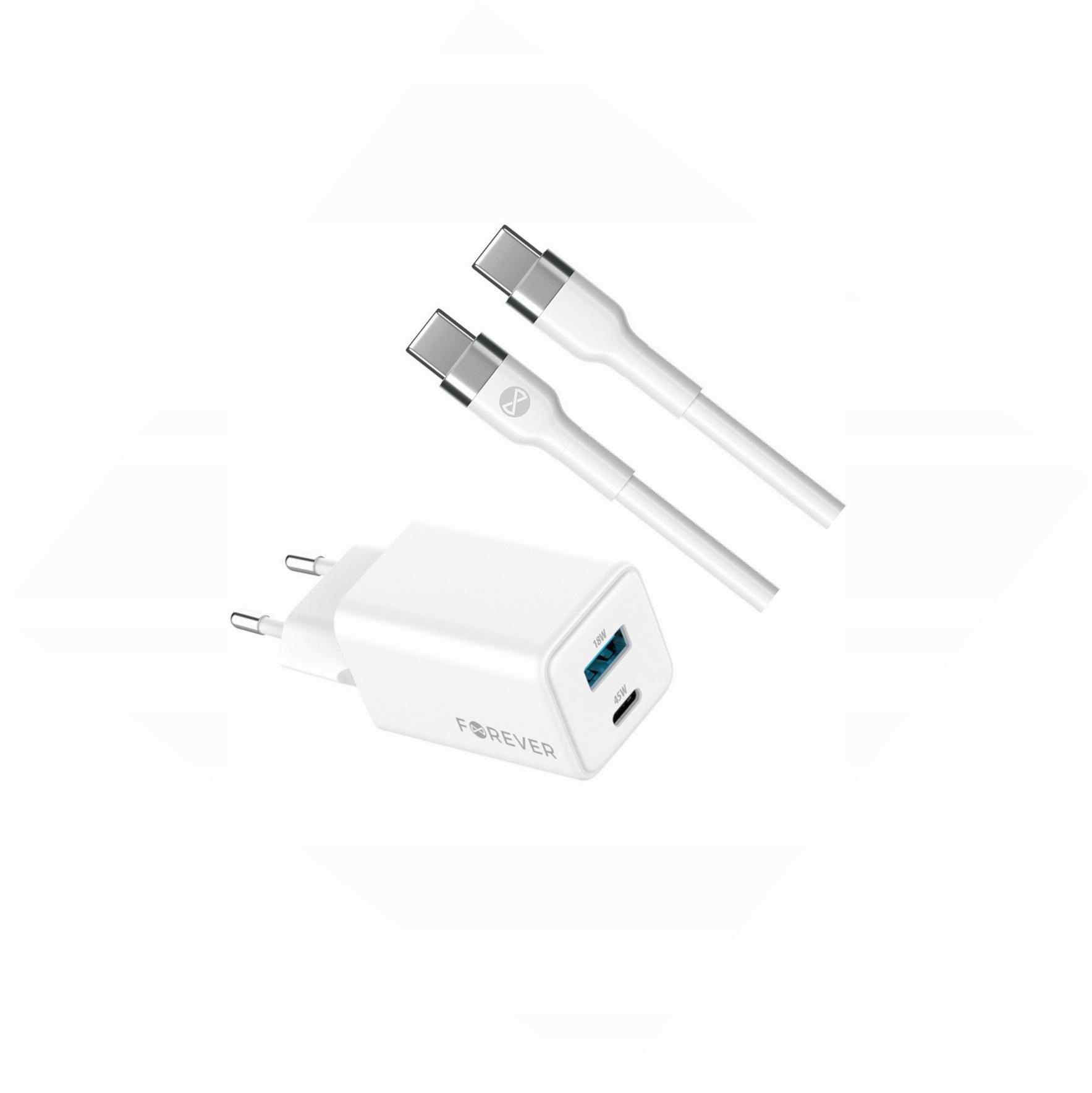 Szybka ładowarka GaN 45W 2 wejścia z kablem 2m do Xiaomi Redmi Note 11 Pro
