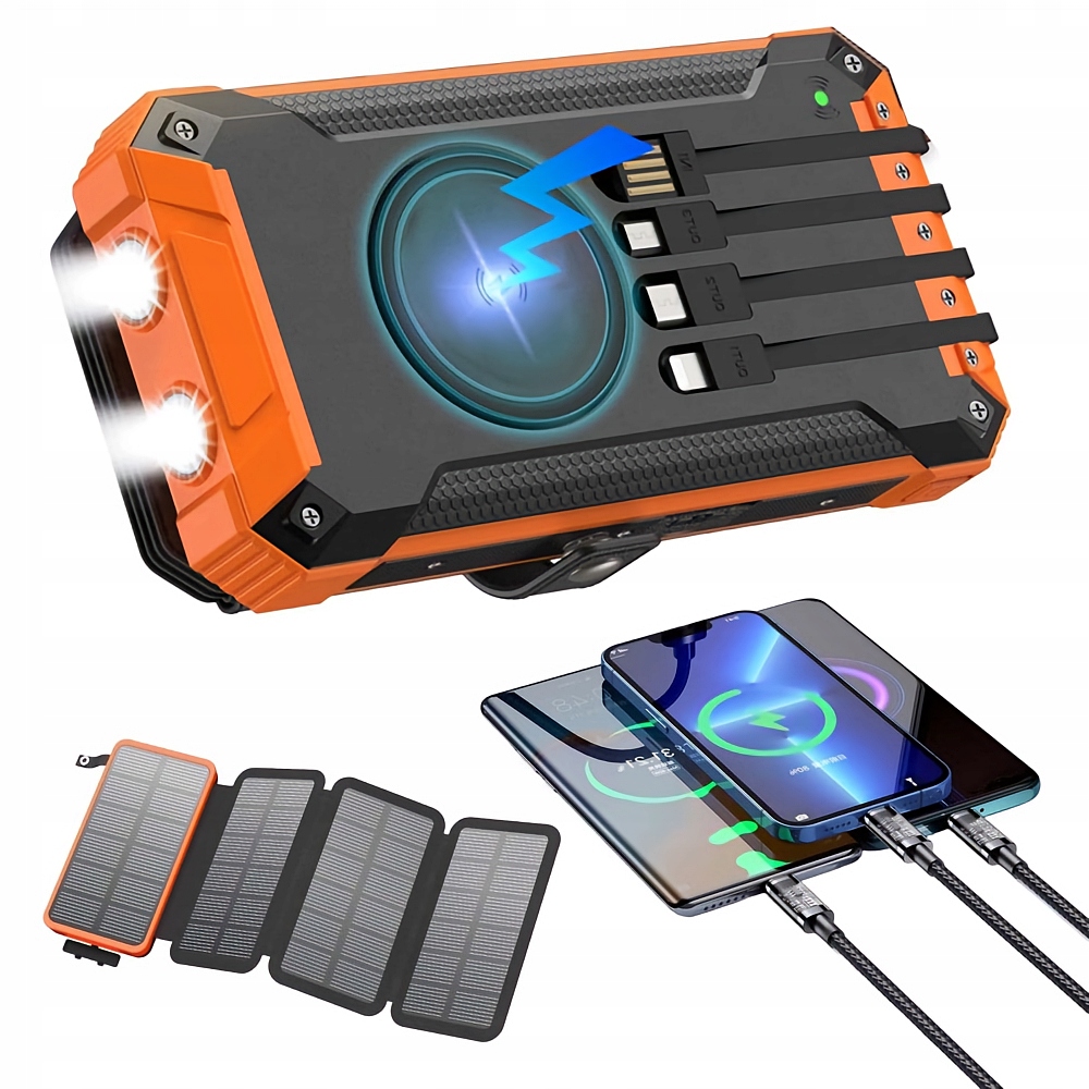 Fotovoltaická Nabíječka 20000 Mah Solární Napájení Pro Chytré Telefony