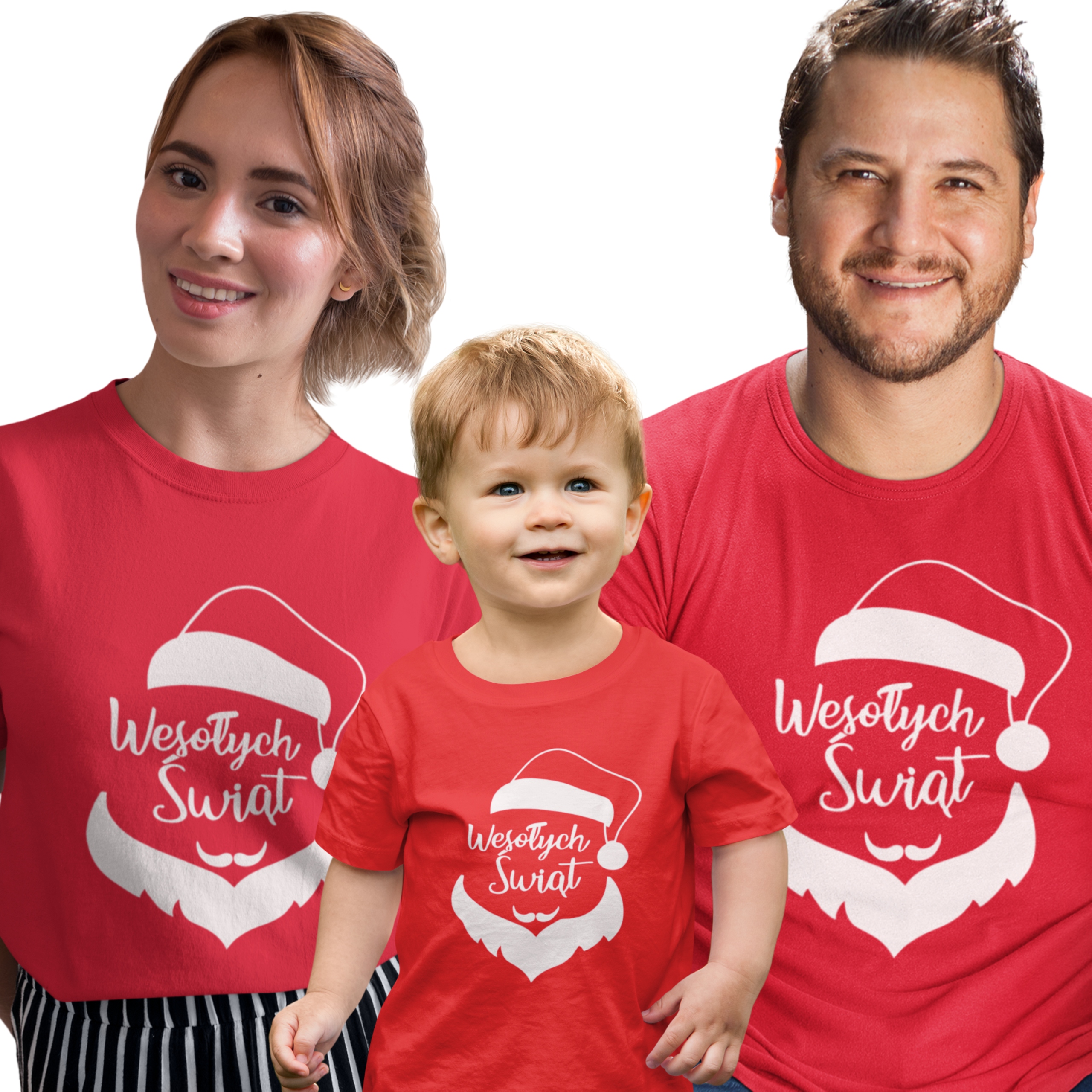Rodinné vánoční trička Veselé Vánoce komplet 3 osoby L