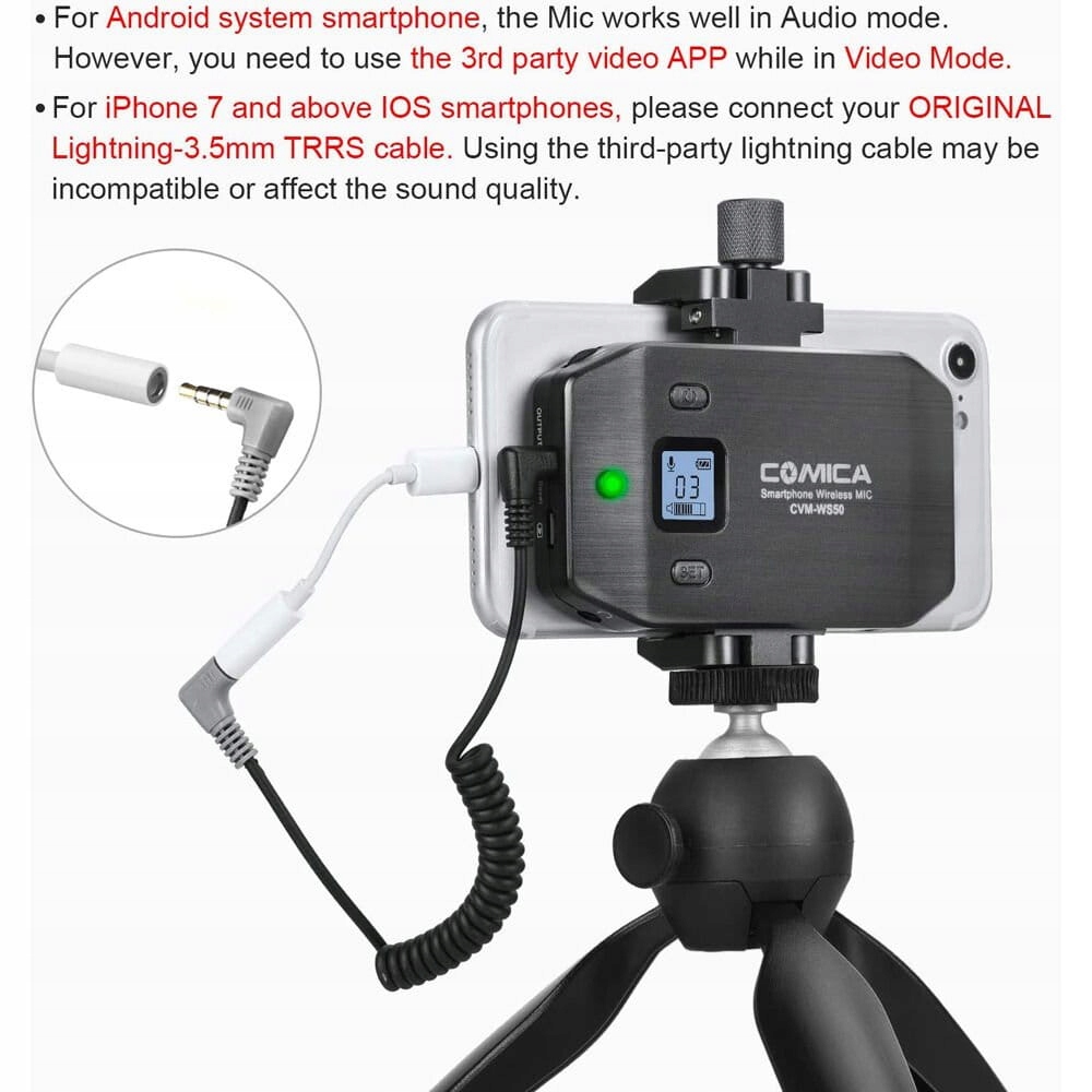 Mikrofon Comica CVM-WS50C Mikrofon krawatowy Model CVM-WS50C