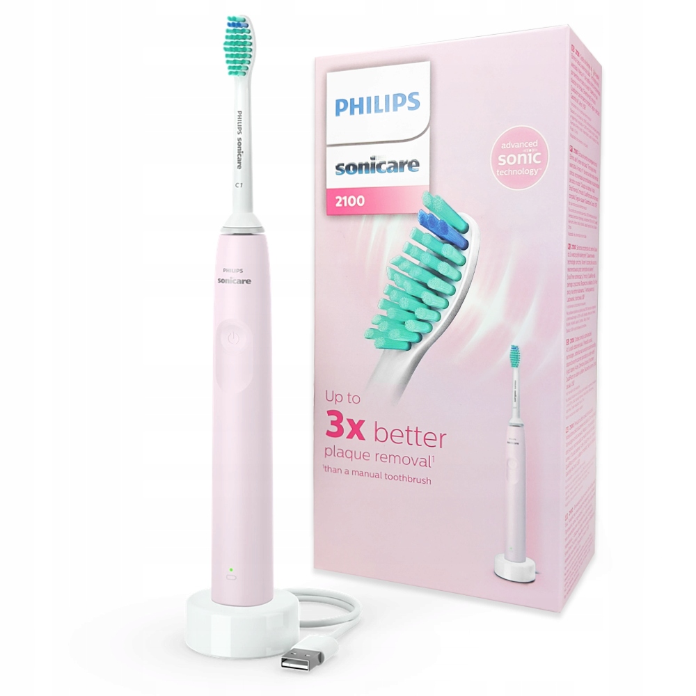 Szczoteczka soniczna Philips 2100 HX3651/11 różowa