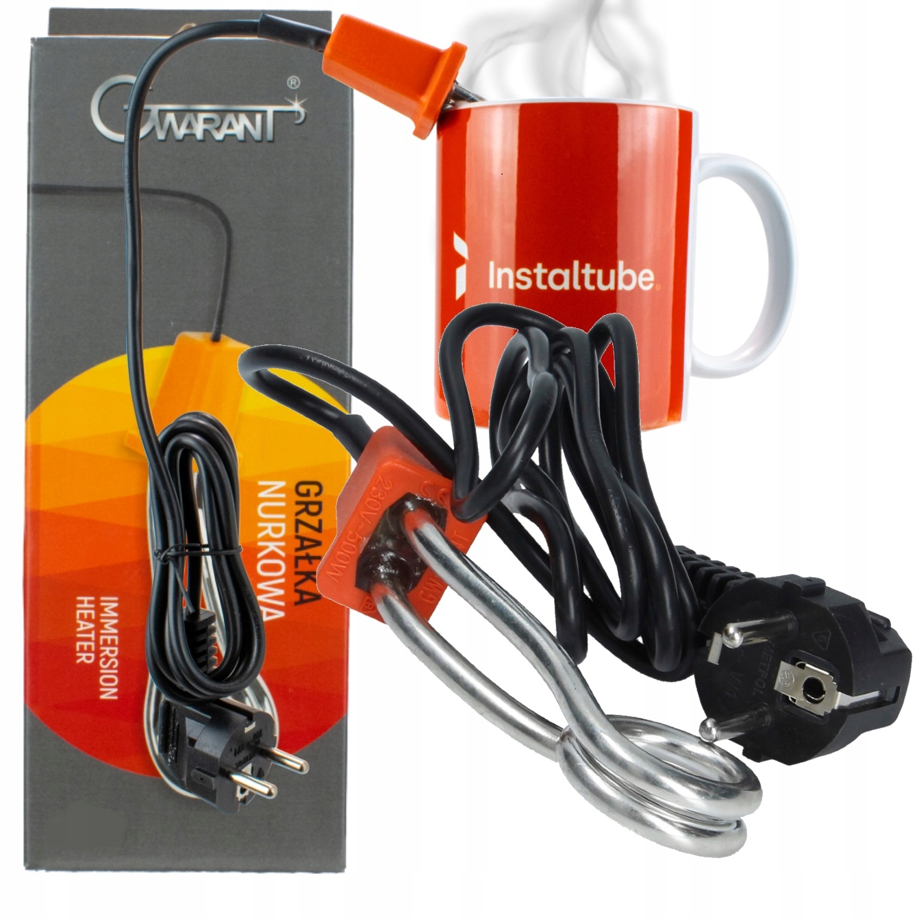 Grzałka do gotowania Wody Turystyczna 750W Nurkowa Elektryczna 1litr w 8min