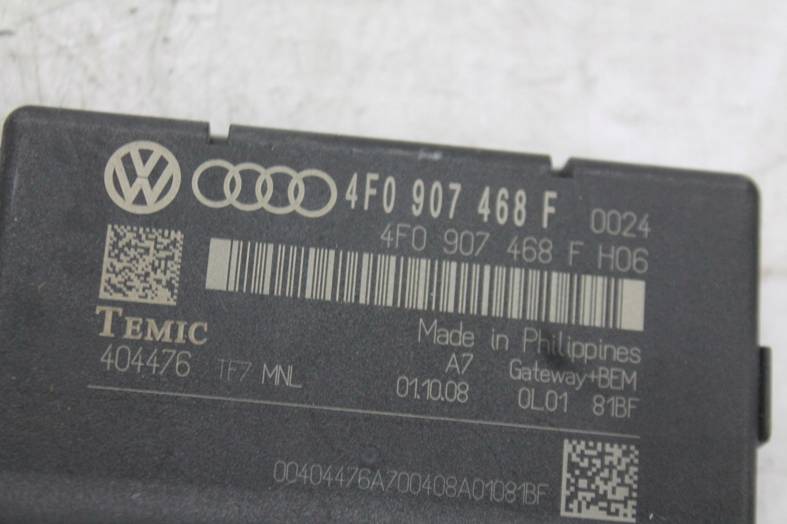 module control unit GATEWAY 4F0907468F AUDI A6 C6 04-11