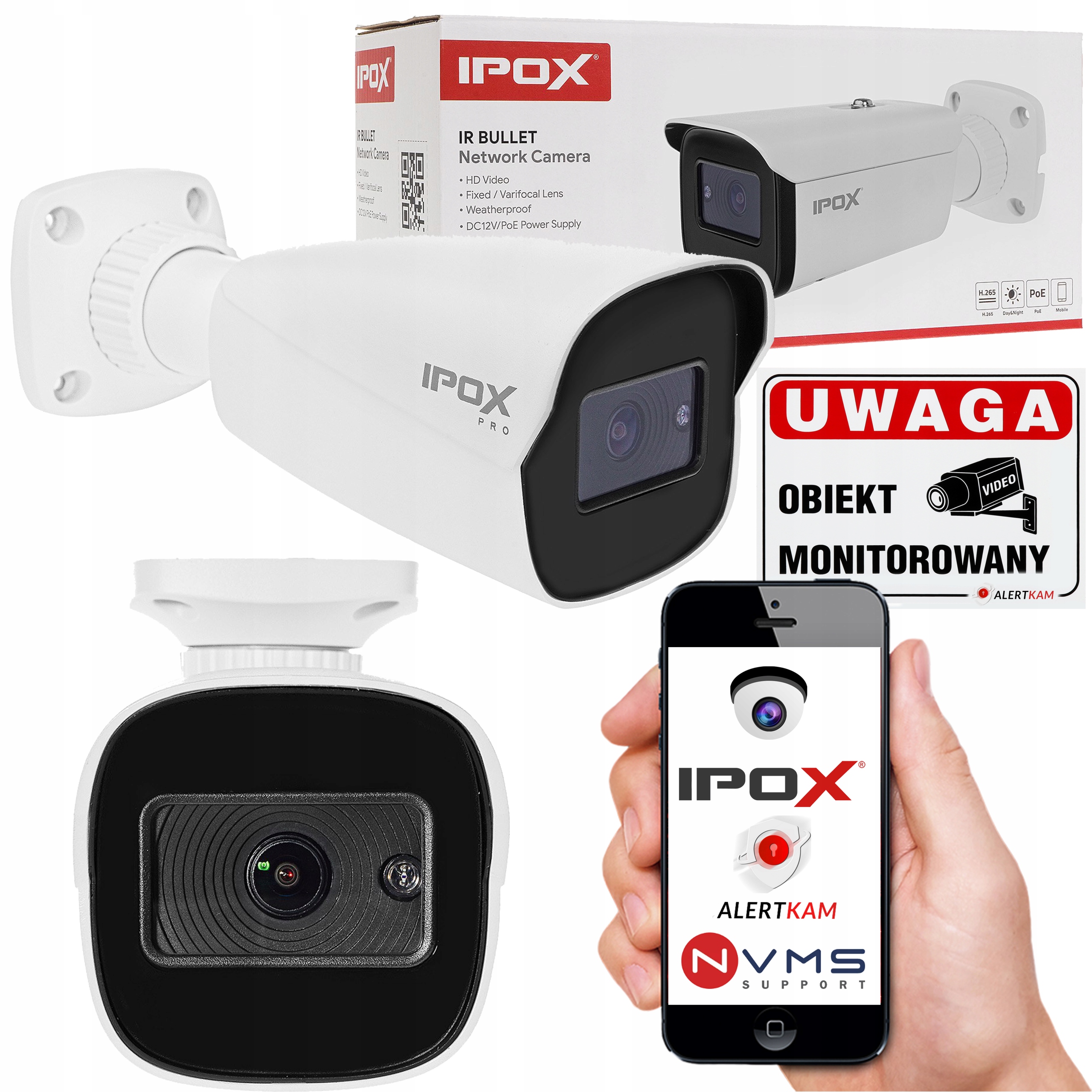 MOCNA KAMERA ZEWNĘTRZNA IP IPOX 8MP PX-TZI8012IR3