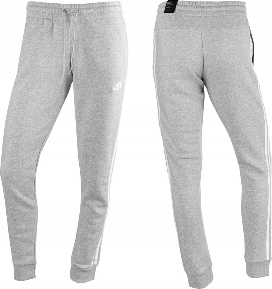 Dámské Kalhoty Adidas Essentials 3-STRIPES Fleece Šedé IL3282 vel. L