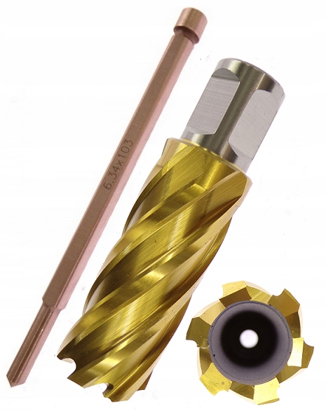 Wiertło Rurowe Trepanacyjne Koronowe 25mm Długie 25x55mm Hss Tin Pilot